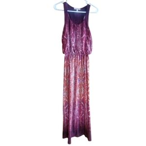 Pink Republic Brick Red Ombre Knit Maxi Dress Size XS